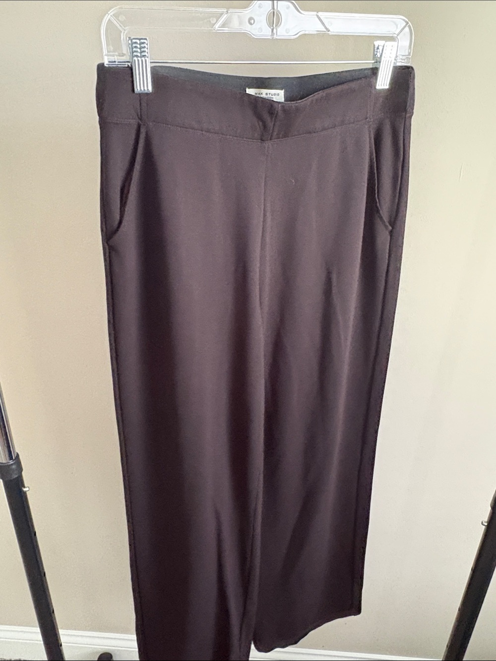 Max Studio Men's Black Wide-Leg Dress Pants